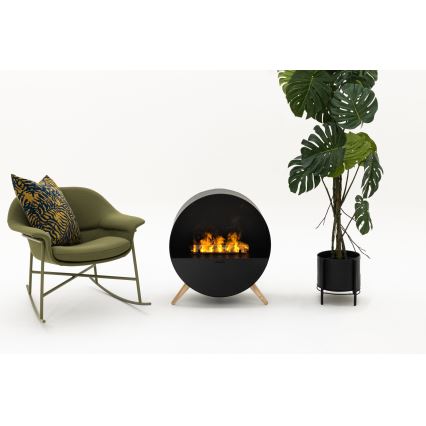 Planika - Höyrytakka kaukosäätimellä 72,9x65,3 cm 125W/230V musta