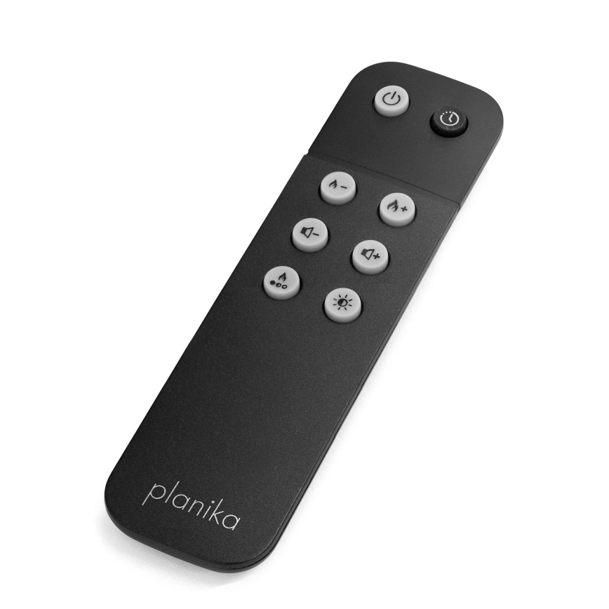 Planika - Höyrytakka kaukosäätimellä 72,9x65,3 cm 125W/230V musta