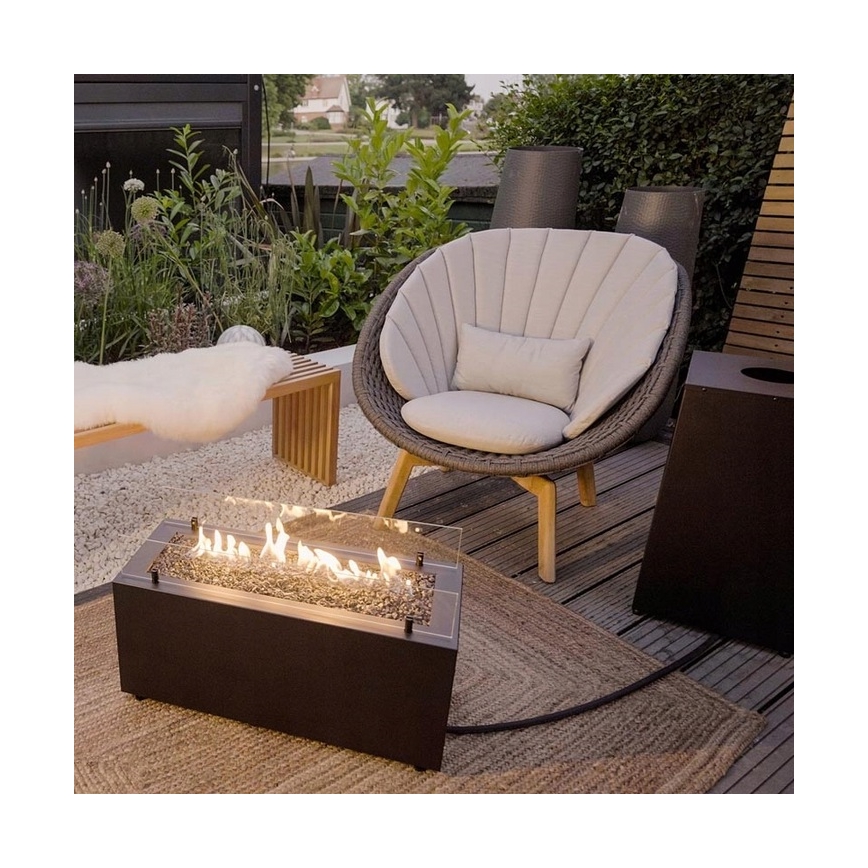 Planika - Ulkokäyttöinen kaasukamiina 41,4x69,8 cm 10 kW 1xAAA musta + suojakansi