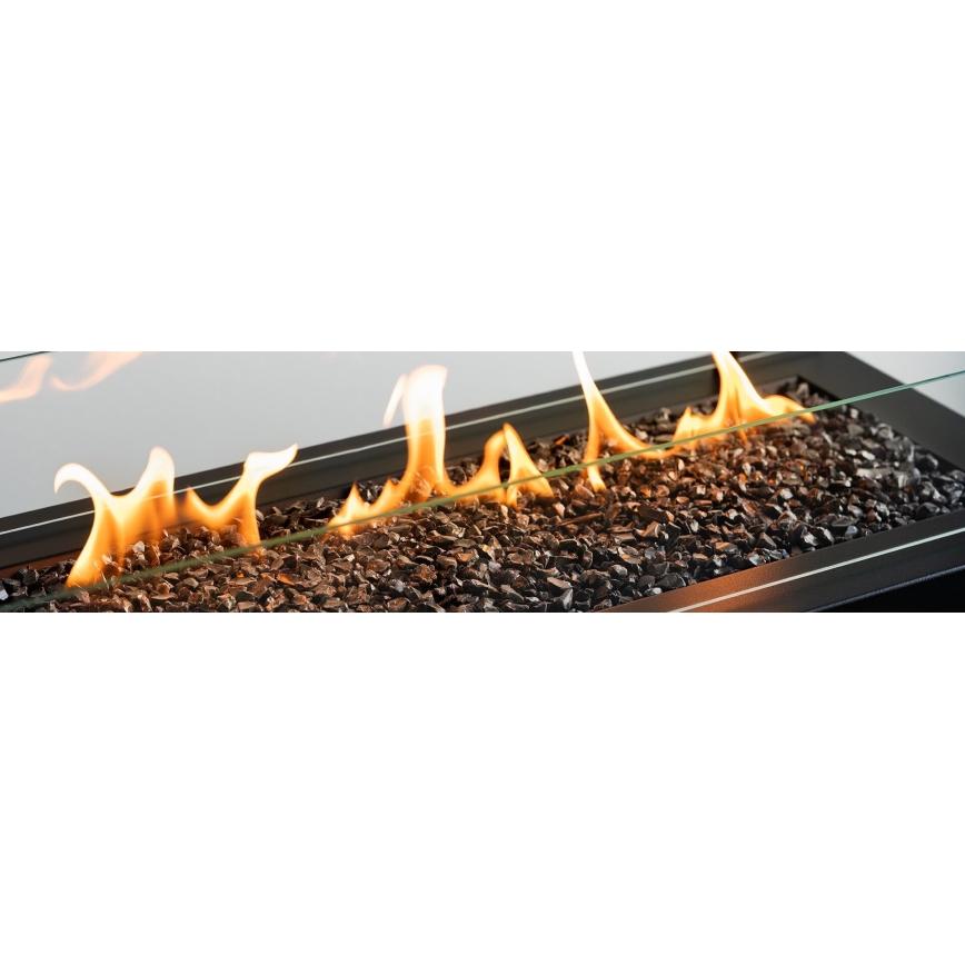 Planika - Ulkokäyttöinen kaasukamiina 41,4x69,8 cm 10 kW 1xAAA musta + suojakansi