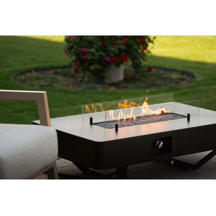 Planika - Ulkokäyttöön tarkoitettu kaasukamiina 46x106 cm 10 kW musta + suojapeite