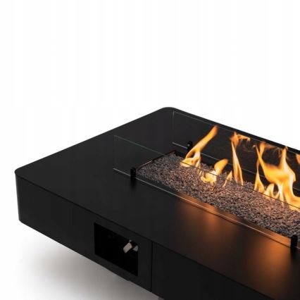 Planika - Ulkokäyttöön tarkoitettu kaasukamiina 46x106 cm 10 kW musta + suojapeite