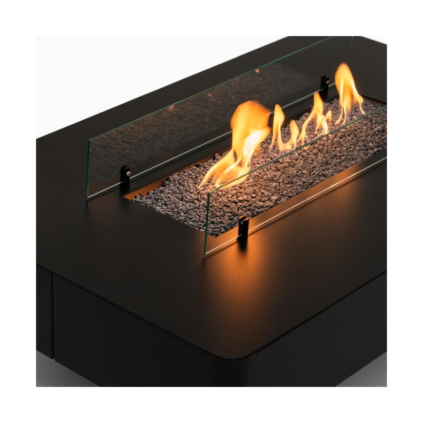 Planika - Ulkokäyttöön tarkoitettu kaasukamiina 46x106 cm 10 kW musta + suojapeite