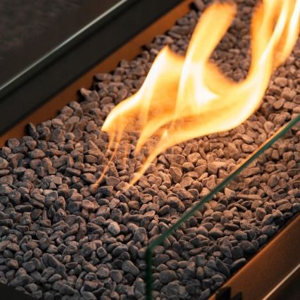 Planika - Ulkokäyttöön tarkoitettu kaasukamiina 46x106 cm 10 kW musta + suojapeite