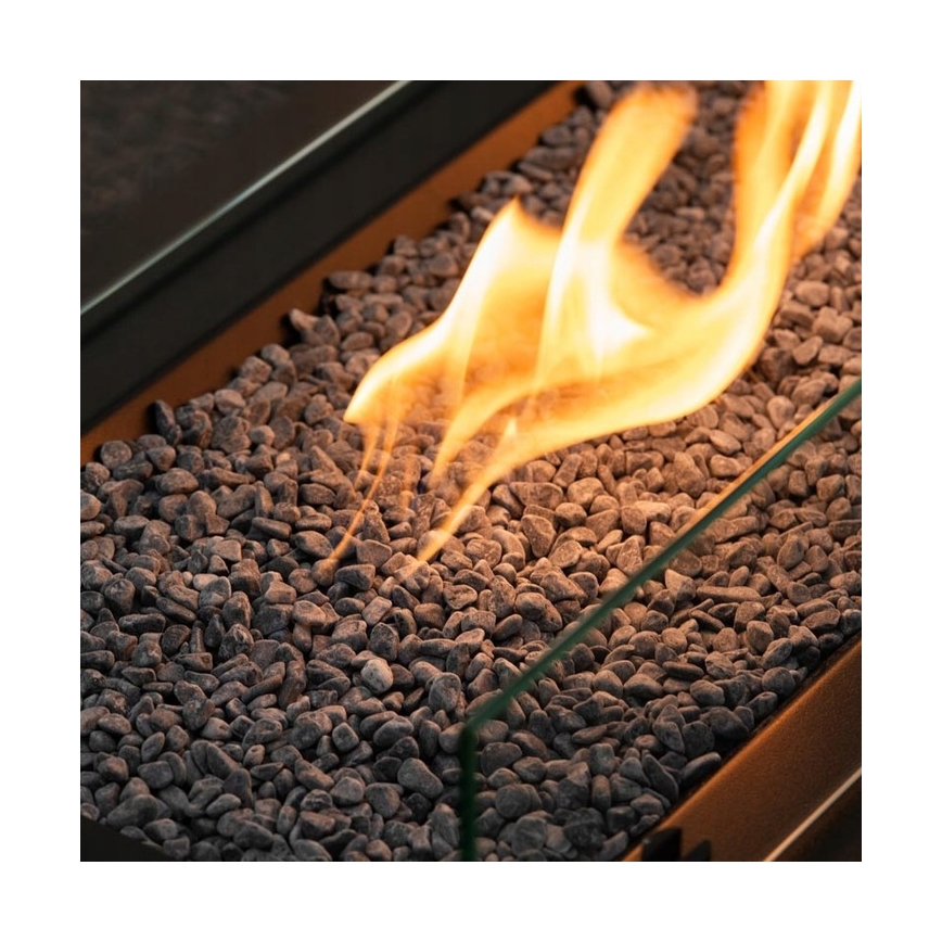 Planika - Ulkokäyttöön tarkoitettu kaasukamiina 46x106 cm 10 kW musta + suojapeite