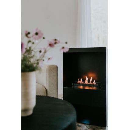 Planika - BIO-takka kaukosäätimellä 83,5x48 cm 2,5kW/230V musta