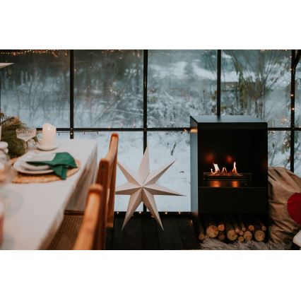 Planika - BIO-takka kaukosäätimellä 83,5x48 cm 2,5kW/230V musta