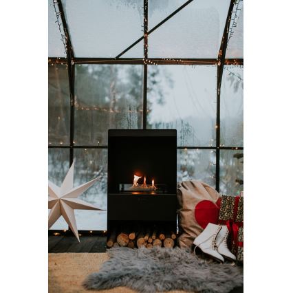 Planika - BIO-takka kaukosäätimellä 83,5x48 cm 2,5kW/230V musta