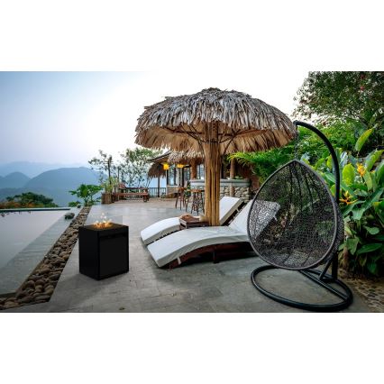 Planika - Ulkokäyttöön tarkoitettu kaasukamiina 79,7x48 cm 10 kW 1xAAA musta + suojapeite