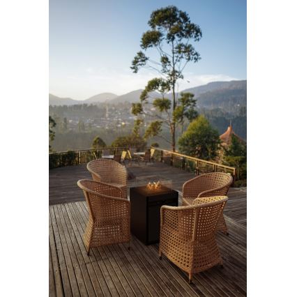 Planika - Ulkokäyttöön tarkoitettu kaasukamiina 79,7x48 cm 10 kW 1xAAA musta + suojapeite