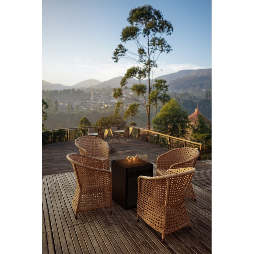 Planika - Ulkokäyttöön tarkoitettu kaasukamiina 79,7x48 cm 10 kW 1xAAA musta + suojapeite