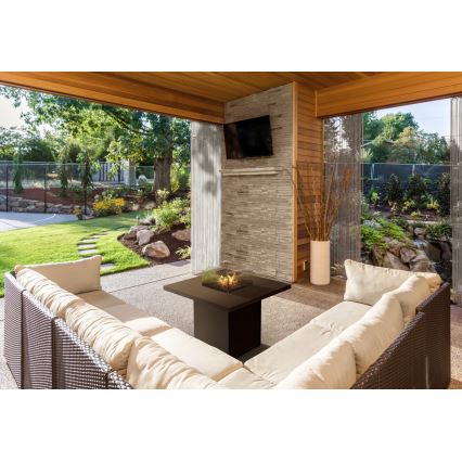 Planika - Ulkokäyttöön tarkoitettu kaasukamiina 79,7x90 cm 10 kW 1xAAA musta + suojapeite