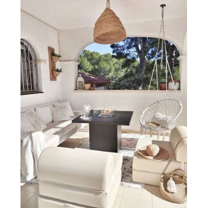 Planika - Ulkokäyttöön tarkoitettu kaasukamiina 79,7x90 cm 10 kW 1xAAA musta + suojapeite