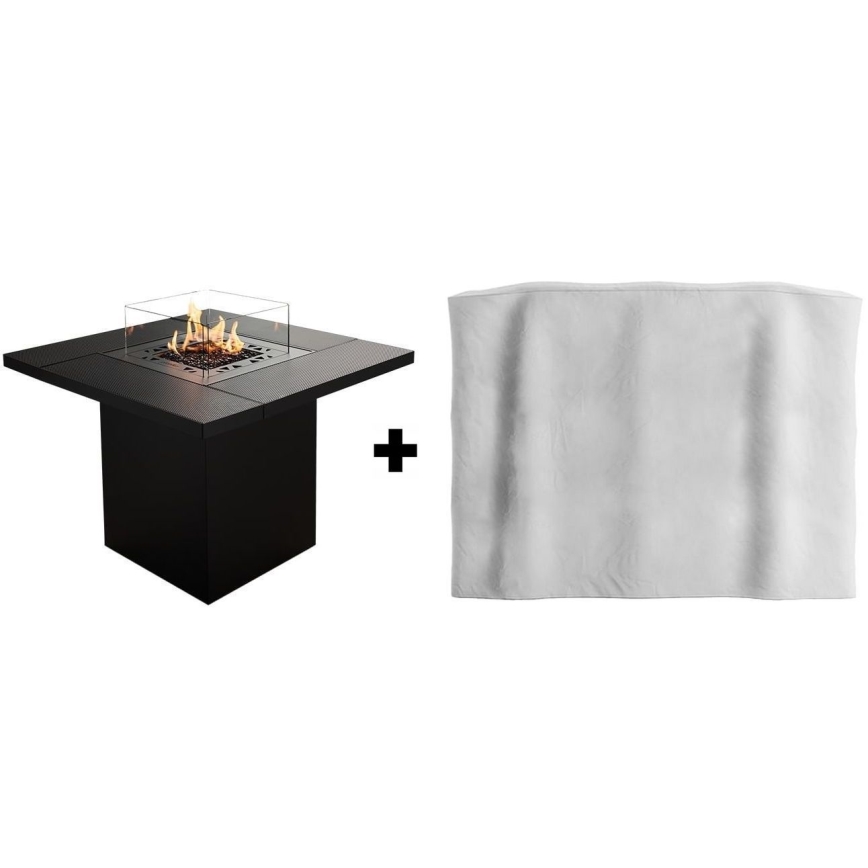 Planika - Ulkokäyttöön tarkoitettu kaasukamiina 79,7x90 cm 10 kW 1xAAA musta + suojapeite