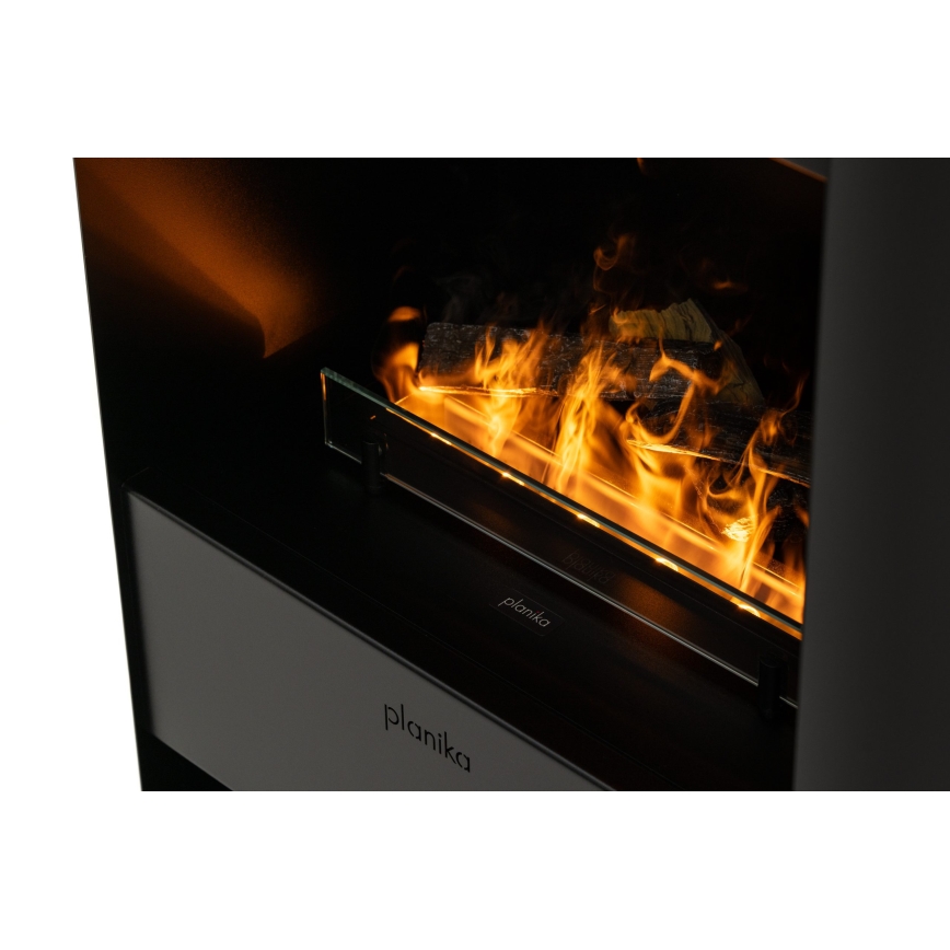 Planika - Höyrytakka kaukosäätimellä 83x48 cm 125W/230V musta