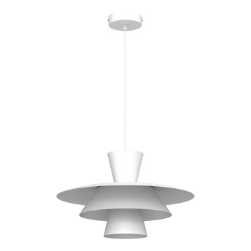 PLATO-riippuvalaisin ripustusköydellä, 1xE27/15W/230V, valkoinen