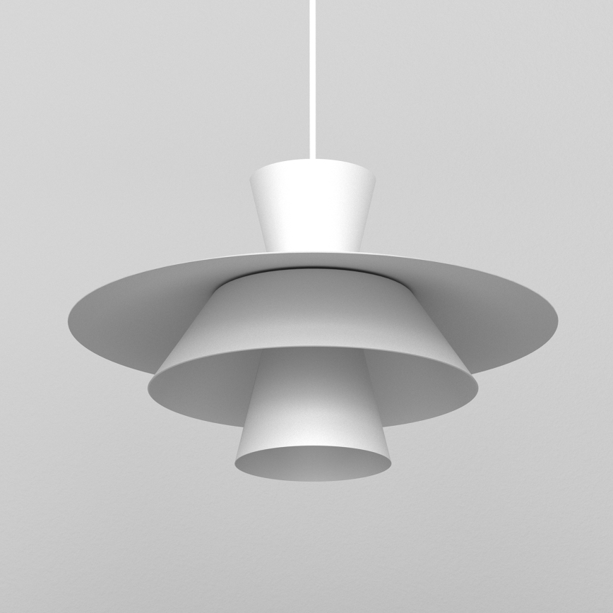 PLATO-riippuvalaisin ripustusköydellä, 1xE27/15W/230V, valkoinen