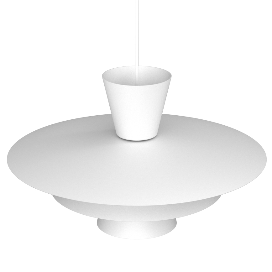 PLATO-riippuvalaisin ripustusköydellä, 1xE27/15W/230V, valkoinen
