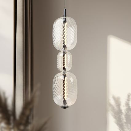 PLAYA LED/12W/230V riippuvalaisin ripustuskaapelilla, musta