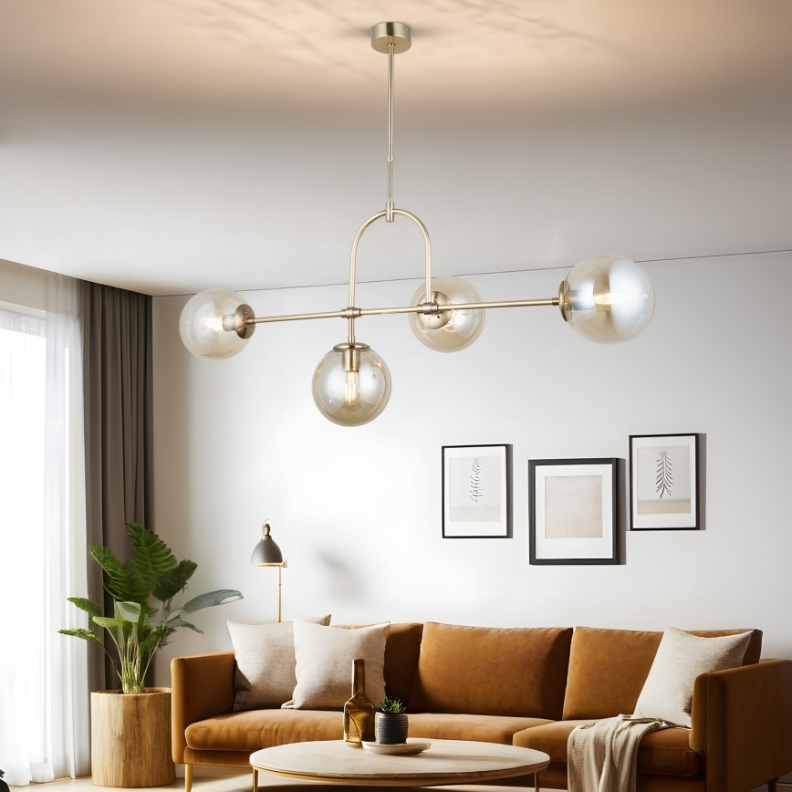 POLINO-kattovalaisin varrella 4xE27/40W/230V, kulta