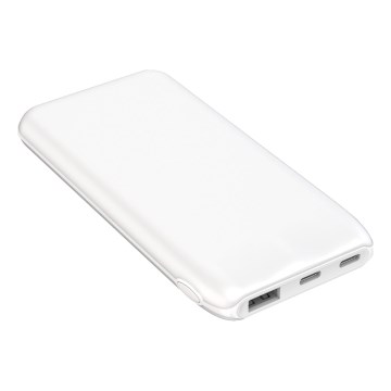 Power Bank 10000 mAh 10W Power Delivery 2xUSB-C + 1xUSB-A valkoinen
