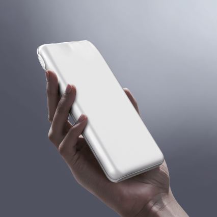 Power Bank 10000 mAh 10W Power Delivery 2xUSB-C + 1xUSB-A valkoinen