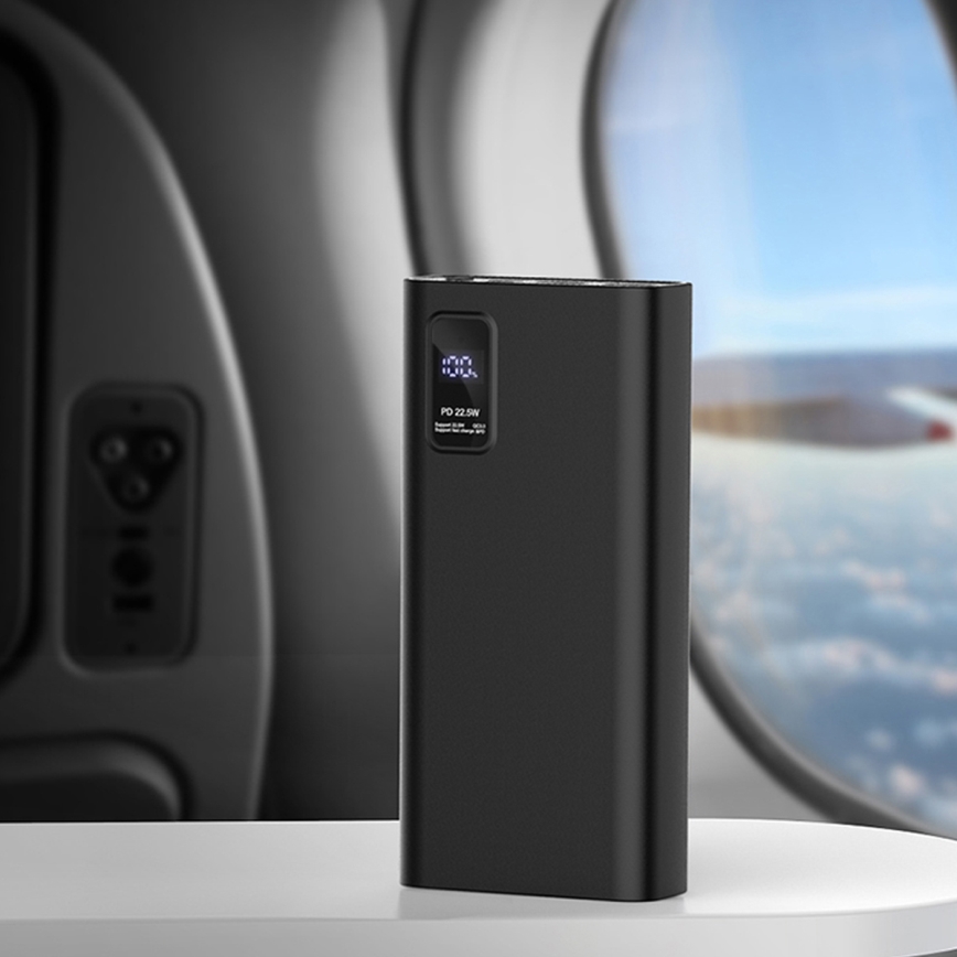 Power Bank LED-näytöllä Virransyöttö 20000 mAh 3.7V musta