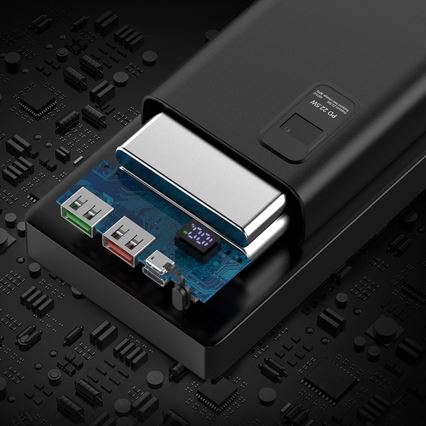 Power Bank LED-näytöllä Virransyöttö 20000 mAh 3.7V musta