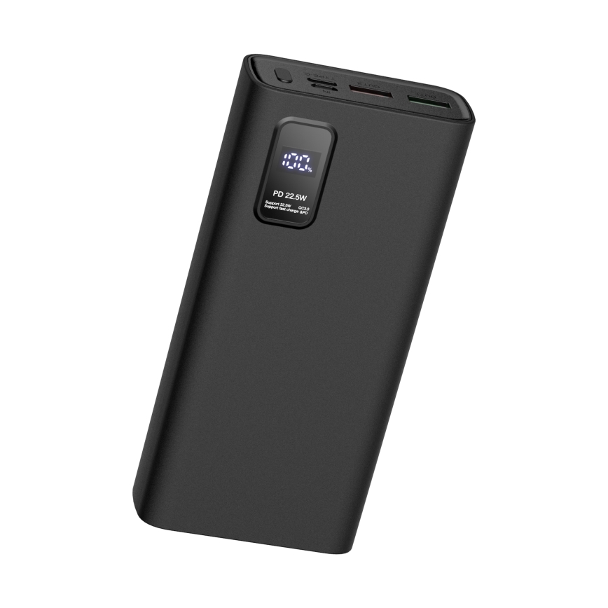 Power Bank LED-näytöllä Virransyöttö 20000 mAh 3.7V musta