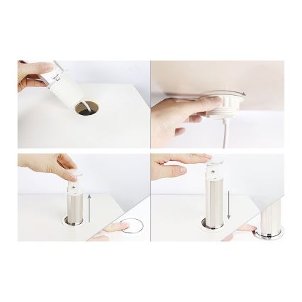 Pöytään asennettava pistorivipylväs 2×230 V + USB-A + USB-C