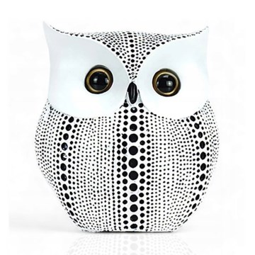 Pöytäkoriste 15 cm valkoinen/musta