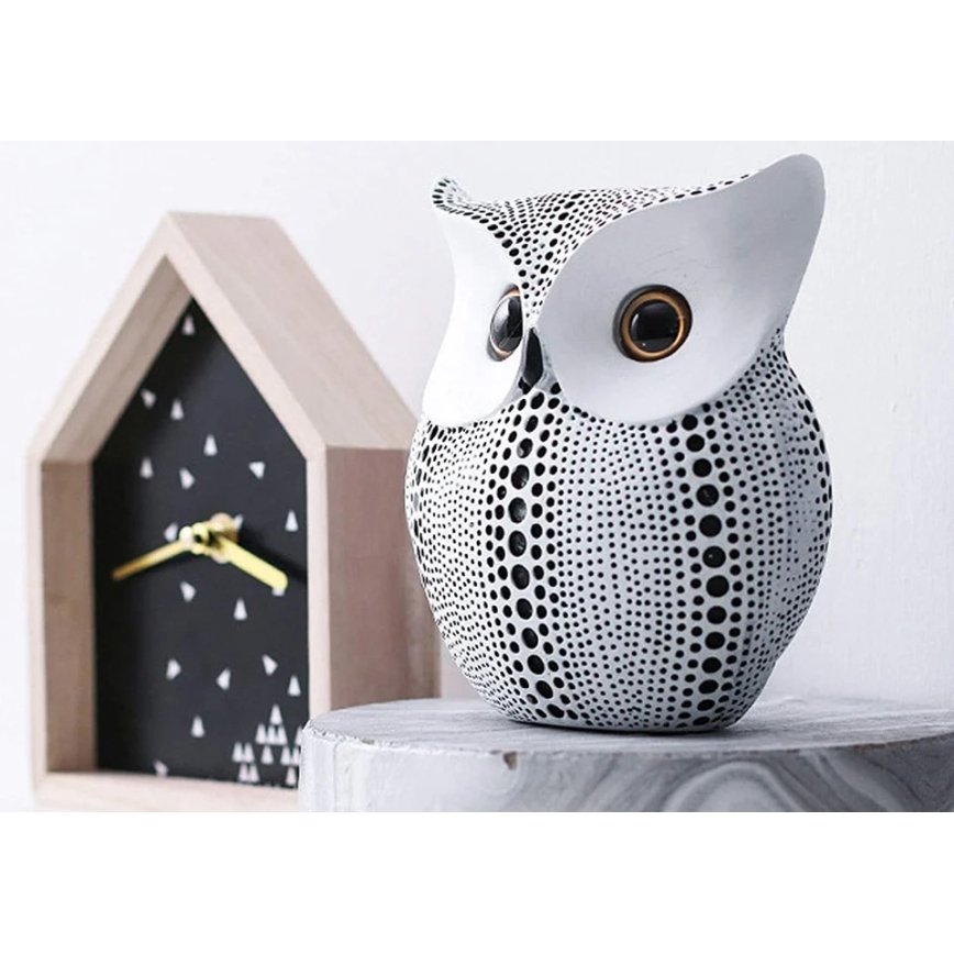 Pöytäkoriste 15 cm valkoinen/musta