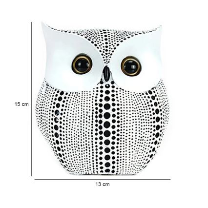 Pöytäkoriste 15 cm valkoinen/musta