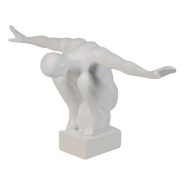 Pöytäkoriste 19,5x16x38,5 cm hartsi/valkoinen