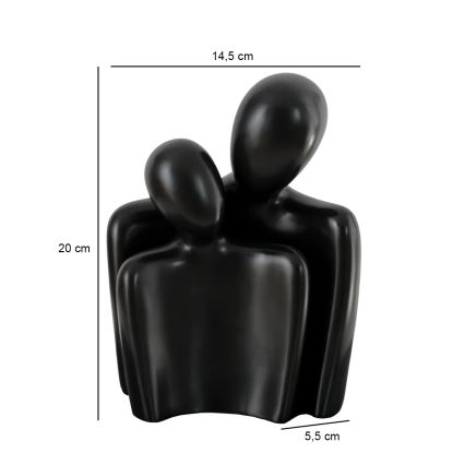 Pöytäkoriste 20x5,5x14,5 cm musta