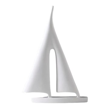 Pöytäkoriste 21 cm hartsi/valkoinen