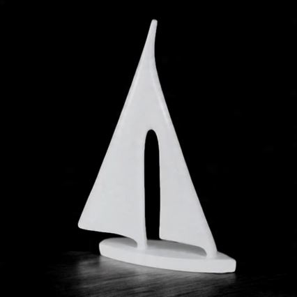 Pöytäkoriste 21 cm hartsi/valkoinen