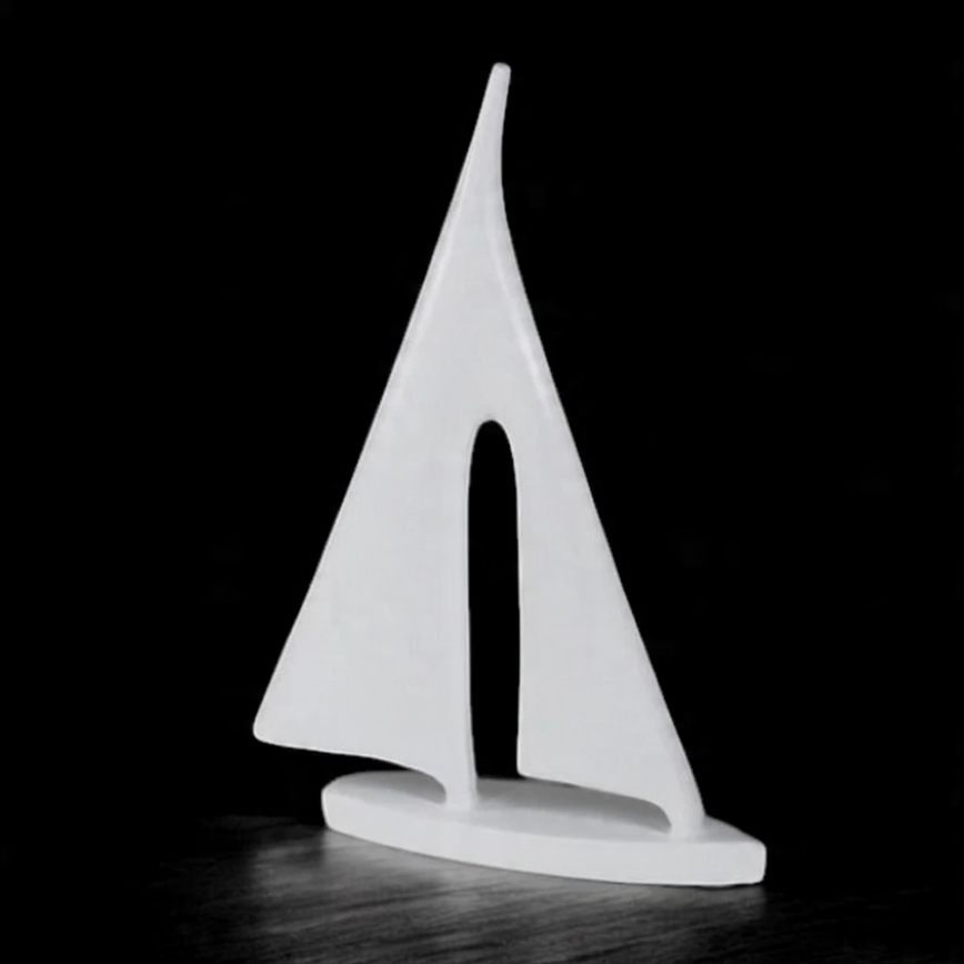 Pöytäkoriste 21 cm hartsi/valkoinen