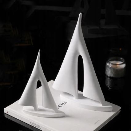 Pöytäkoriste 28 cm, hartsi/valkoinen