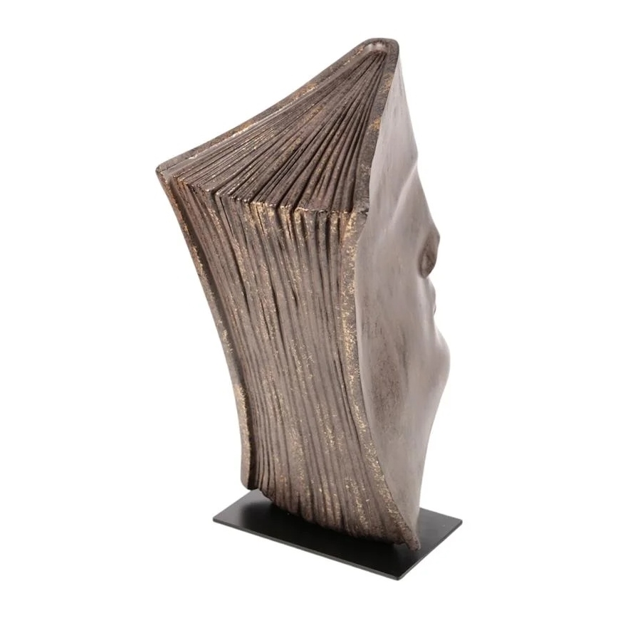 Pöytäkoriste 29x25x17 cm resiini/kuparinvärinen