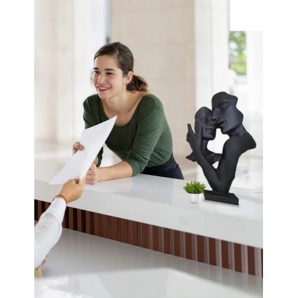 Pöytäkoriste 29x9x17 cm hartsi/musta