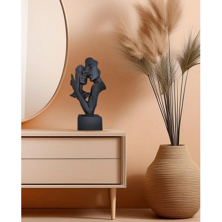 Pöytäkoriste 29x9x17 cm hartsi/musta