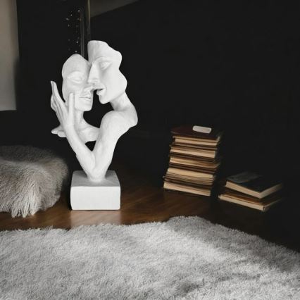 Pöytäkoriste 29x9x17 cm hartsi/valkoinen