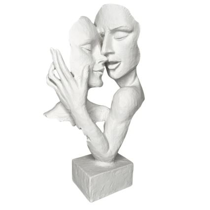 Pöytäkoriste 29x9x17 cm hartsi/valkoinen