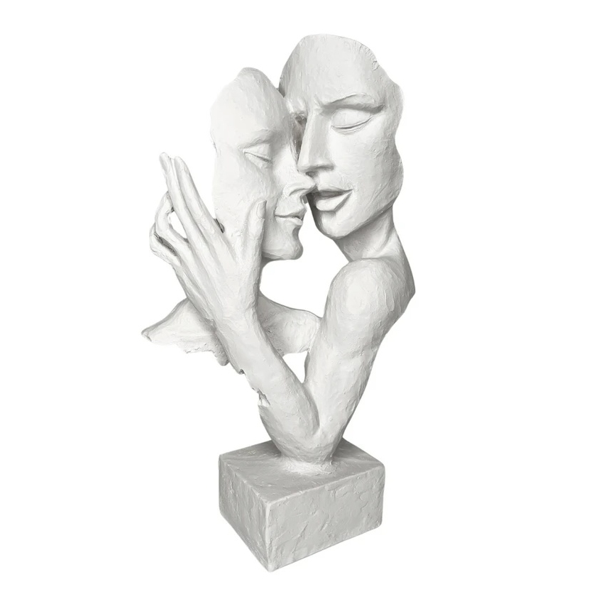 Pöytäkoriste 29x9x17 cm hartsi/valkoinen