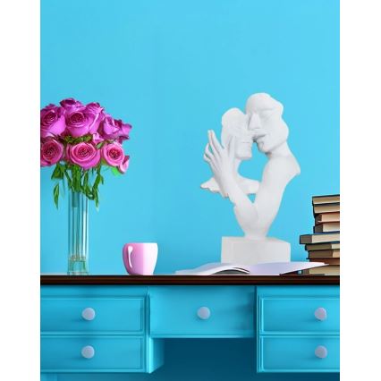 Pöytäkoriste 29x9x17 cm hartsi/valkoinen