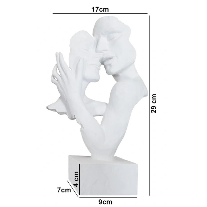 Pöytäkoriste 29x9x17 cm hartsi/valkoinen