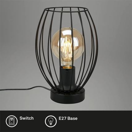 Pöytälamppu 1xE27/25W/230V musta