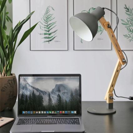 Pöytälamppu 1xE27/40W/230V harmaa