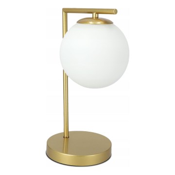Pöytälamppu 1xE27/40W/230V kultainen/valkoinen